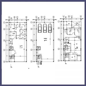 پروژه آموزشی طراحی: نقشه معماری ۸*۱۸ شمالی+سازه کامل فاز ۲